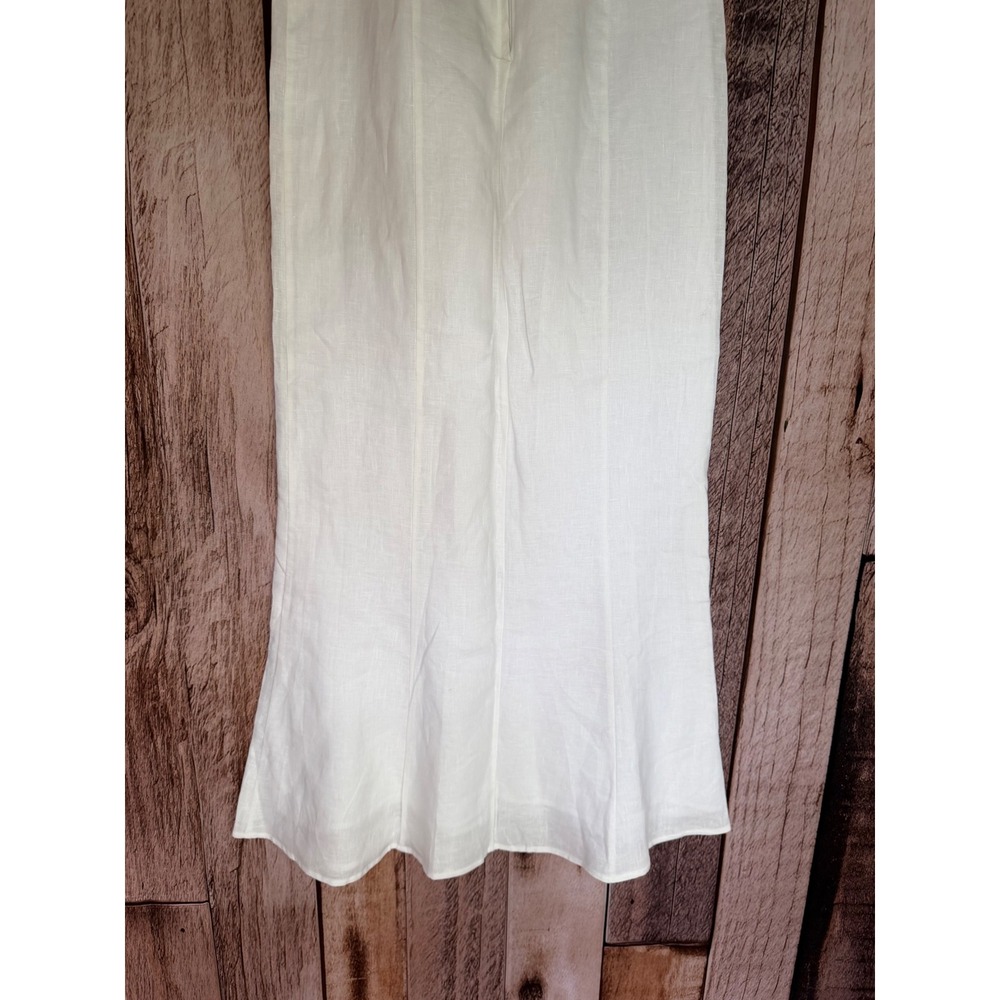 Dissh Linen Maxi Skirt White Minimalist Coastal Resort Summer Vacation Size US 2 - Picture 6 of 9